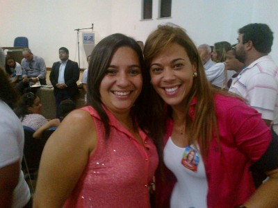 Siméia Queiroz e Maria Quitéria na eleição da UPB (Foto: Ubatã Notícias)