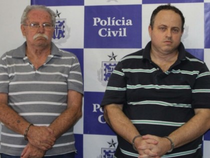 Empresários, pai e filho, de 65 e 40 anos, foram presos em Salvador (Foto: Divulgação/Polícia Civil) 