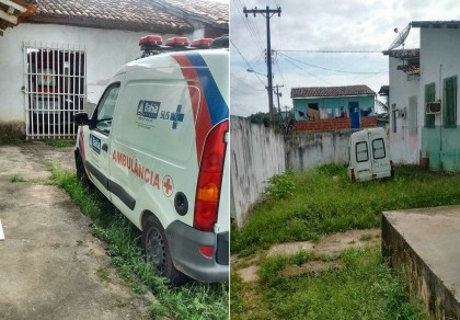 Ambulâncias estão no pátio da Vigilância Sanitária (Foto: Divulgação)