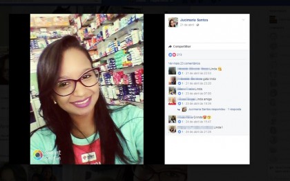 Jucimaria Santos foi morta a tiros em Pindobaçu (Foto: Facebook) 