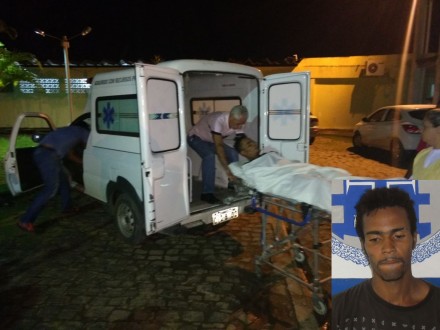Homem foi transferido para o Hospital de Base, em Itabuna (Foto: Ubatã Notícias) 