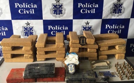 Uma quantia de droga foi encontrada em depósito (Foto: Divulgação/ Polícia Civil) 