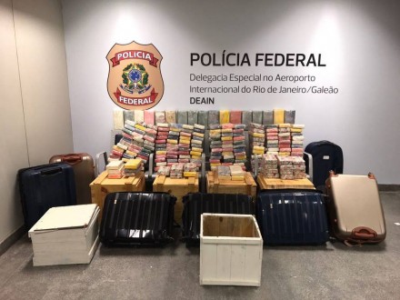 PFl apreendeu 250 kg de cocaína em operação no Rio (Foto: Divulgação)