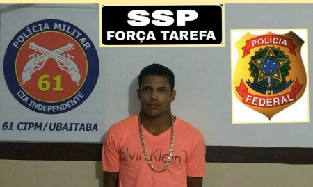 Fabricío foi preso nesta quarta-feira durante Operação (Foto: Ubatã Notícias)