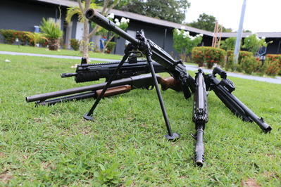 Essas armas eram usados por assaltantes de banco (Foto: Divulgação) 