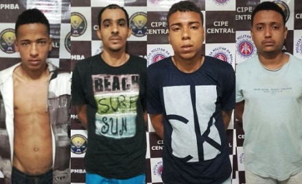 Quatro dos suspeitos detidos tiveram as fotos divulgadas pela CIPE Central