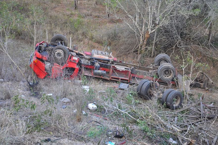 Motorista de caminhão morreu após acidente no sudoeste da Bahia (Foto: Blog Marcos Frahm) 