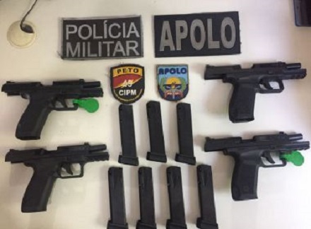 Armas foram apreendidas nesta quinta-feira (Foto: Divulgação)
